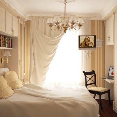 Потолок в маленькой спальне