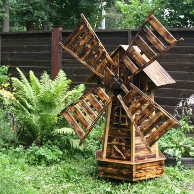 Декоративная мельница станет изюминкой сада ❀ Идеи для вдохновения ❀
