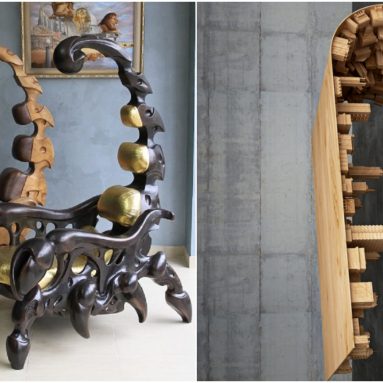 Необычная мебель из дерева: хайтек и скорпионы