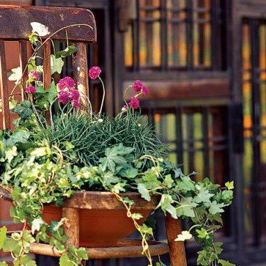 Секреты садовой магии: превращаем старый стул в стильную клумбу