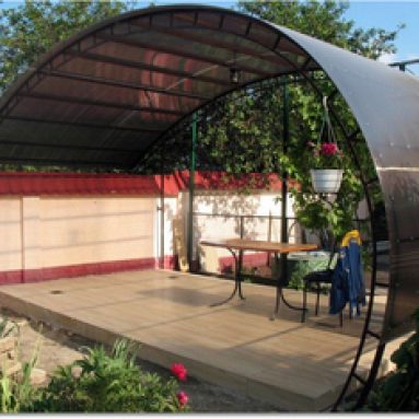 Беседки из поликарбоната своими руками