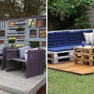 Строим оригинальную беседку для дачи из поддонов! Легко и надежно