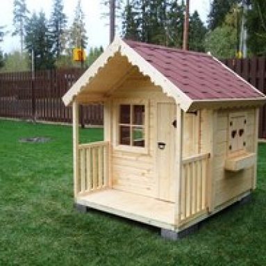 Детский деревянный домик на дачу своими руками