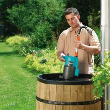 Насос для организации полива огорода из бочки