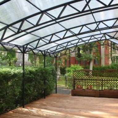 Красивые навесы пристроенные к дому