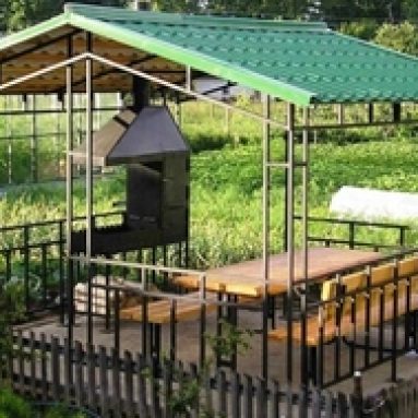 Навес над мангалом своими руками