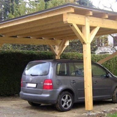 Деревянный навес для машины своими руками
