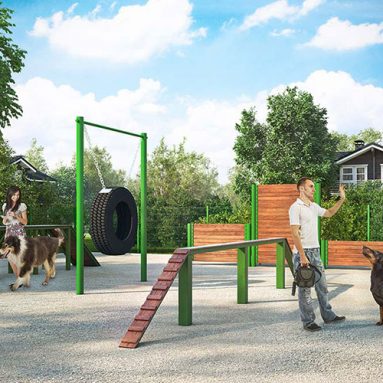 Сооружаем профессиональную площадку для дрессировки собаки в саду