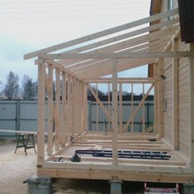 Строительство веранды из дерева своими руками