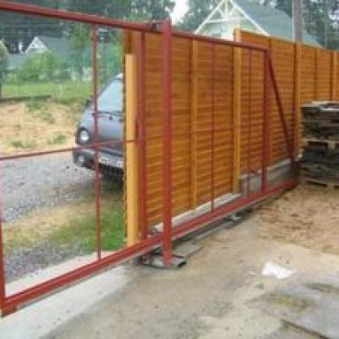 Как сделать сдвижные ворота своими руками