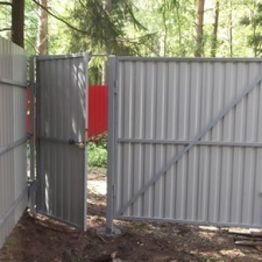Ворота для дачи из профнастила