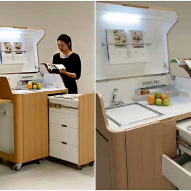 Полнофункциональная кухня-трансформер в малогабаритной тумбе: футуристический замысел или реальность